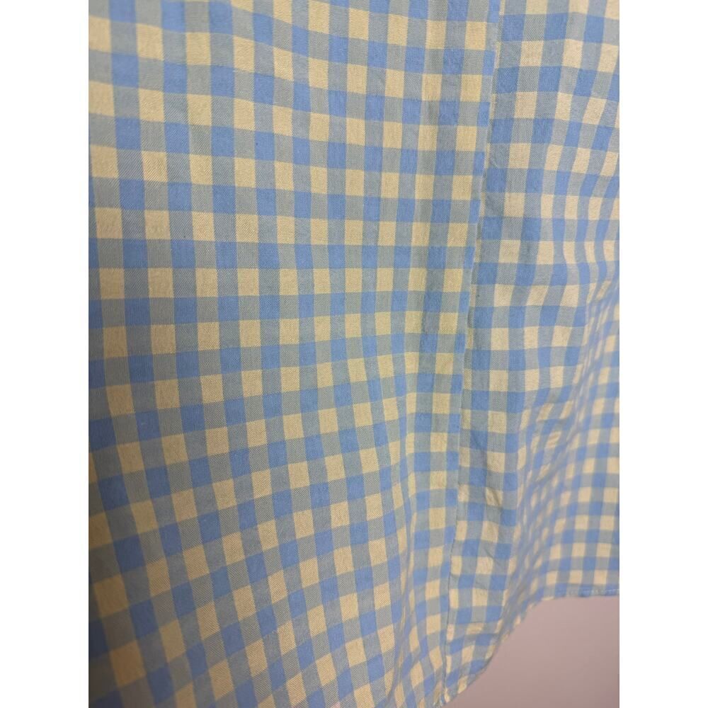 Anniewear Yellow Blue Gingham Puff Sleeve Top Sz. L - Picture 6 of 8